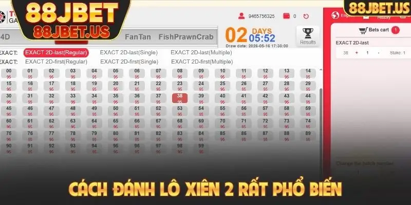 Cách đánh lô xiên 2 rất phổ biến