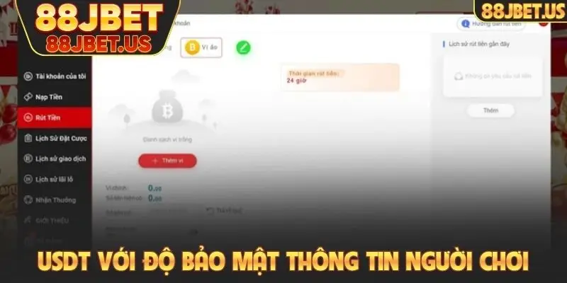 USDT với độ bảo mật thông tin người chơi tuyệt đối